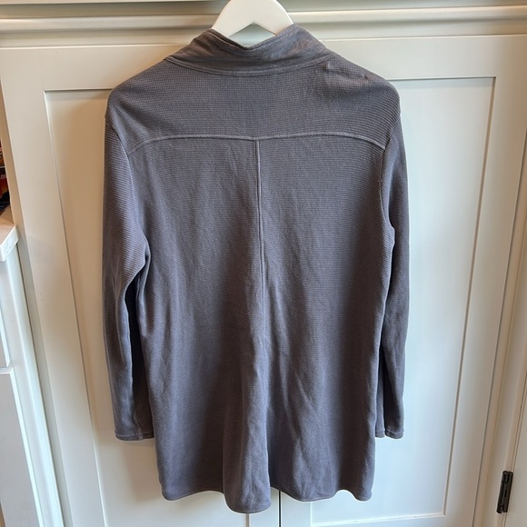 Soft Surroundings Take Two Tunic Top Large Grey Waffle Thermal Lagenlook - Picture 4 of 16